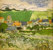 Vincent Van Gogh Gezicht op Auvers, oil on canvas